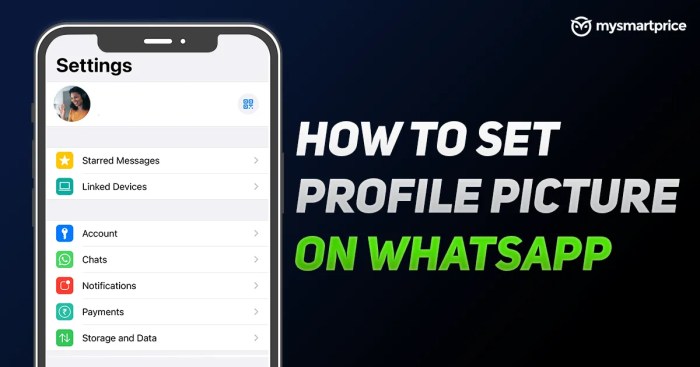 How to add a profile picture in WhatsApp