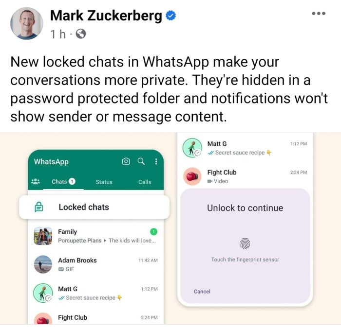 WhatsApp will boost locked chats privacy and status updates with new features