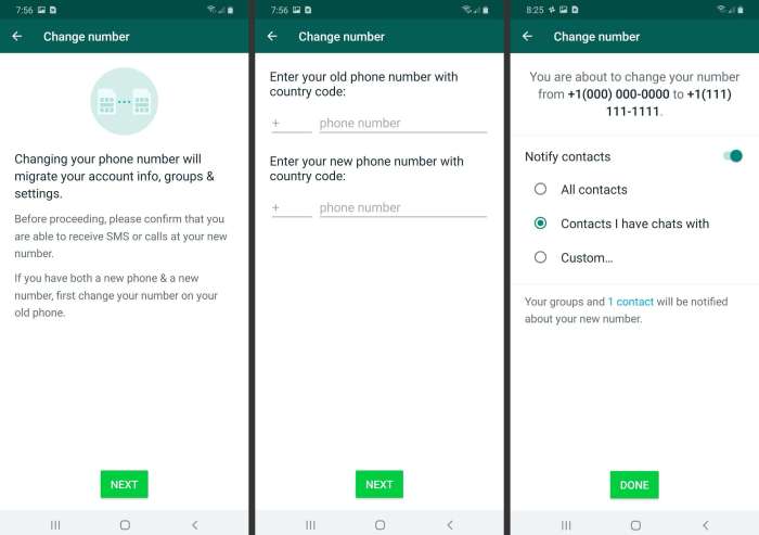 How to find and change your WhatsApp phone number